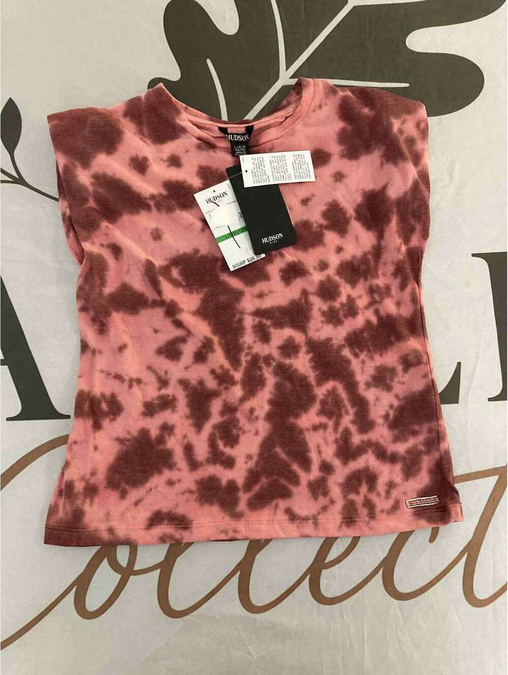 Hudson Kids Girls Tie-Dye Pink and Burgundy T-Shirt Size L (12/14)